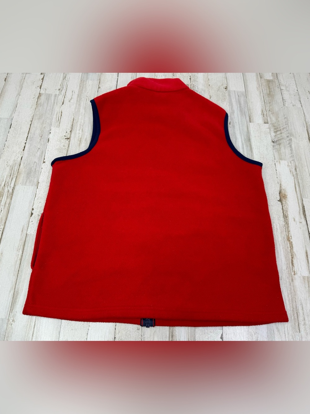 Vintage L.L. Bean Fleece Vest Women’s M Red Made In USA Outdoor Camping Full Zip - Picture 10 of 10